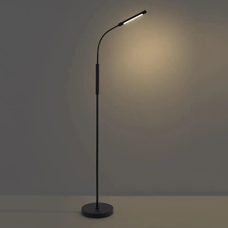 Qazqa vloerlampen statler zwart geïntegreerde led