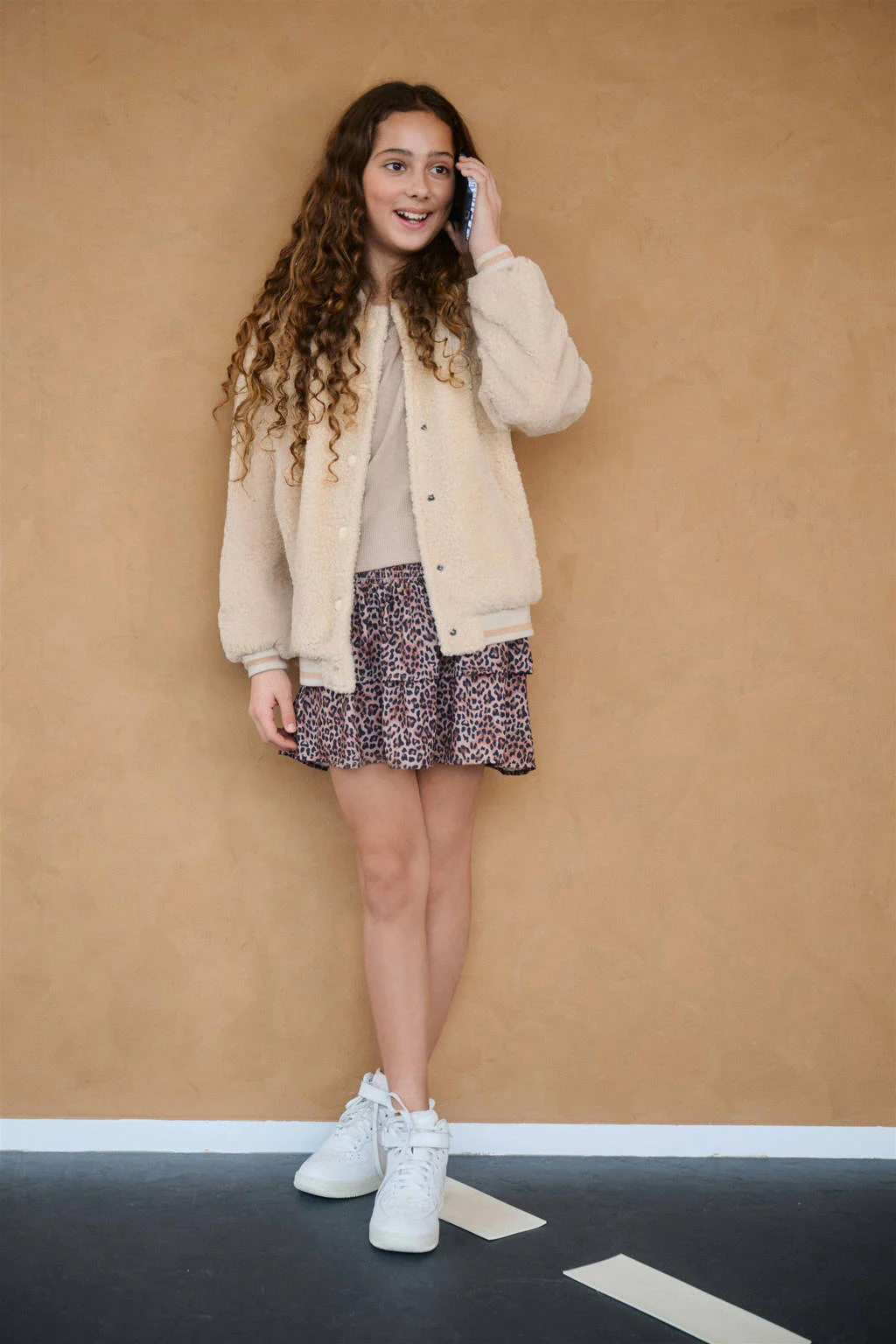 NoBell’ teddy sweatvest ecru