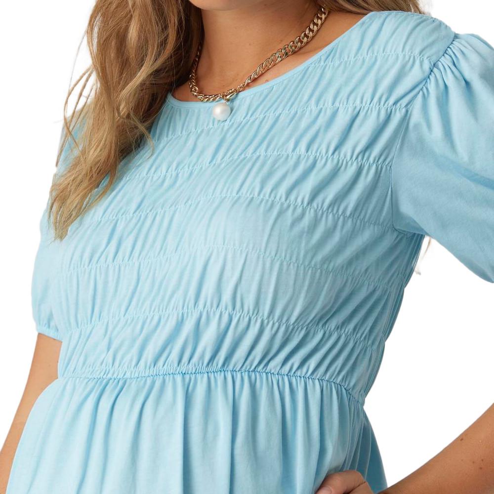 Mamalicious Robe de Grossesse Bleu Femme Mamalicious Pannie