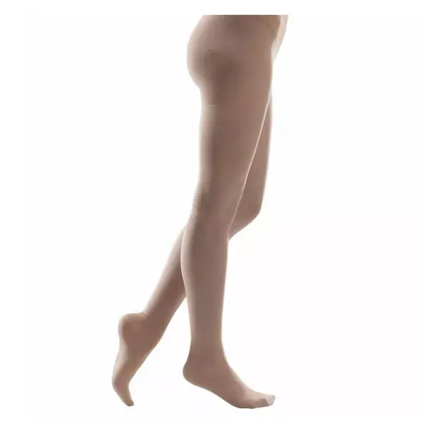 Meia-calça longa Venoflex Secret Class 2, tamanho 1, bege e dourada.