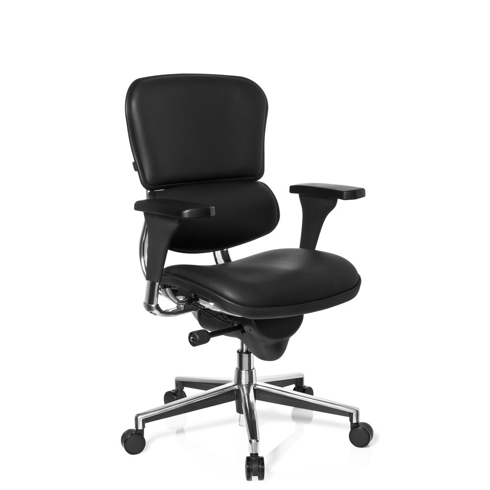Luxus Chefsessel ERGOHUMAN BASE Leder mit Armlehnen (höhenverstellbar) hjh OFFICE