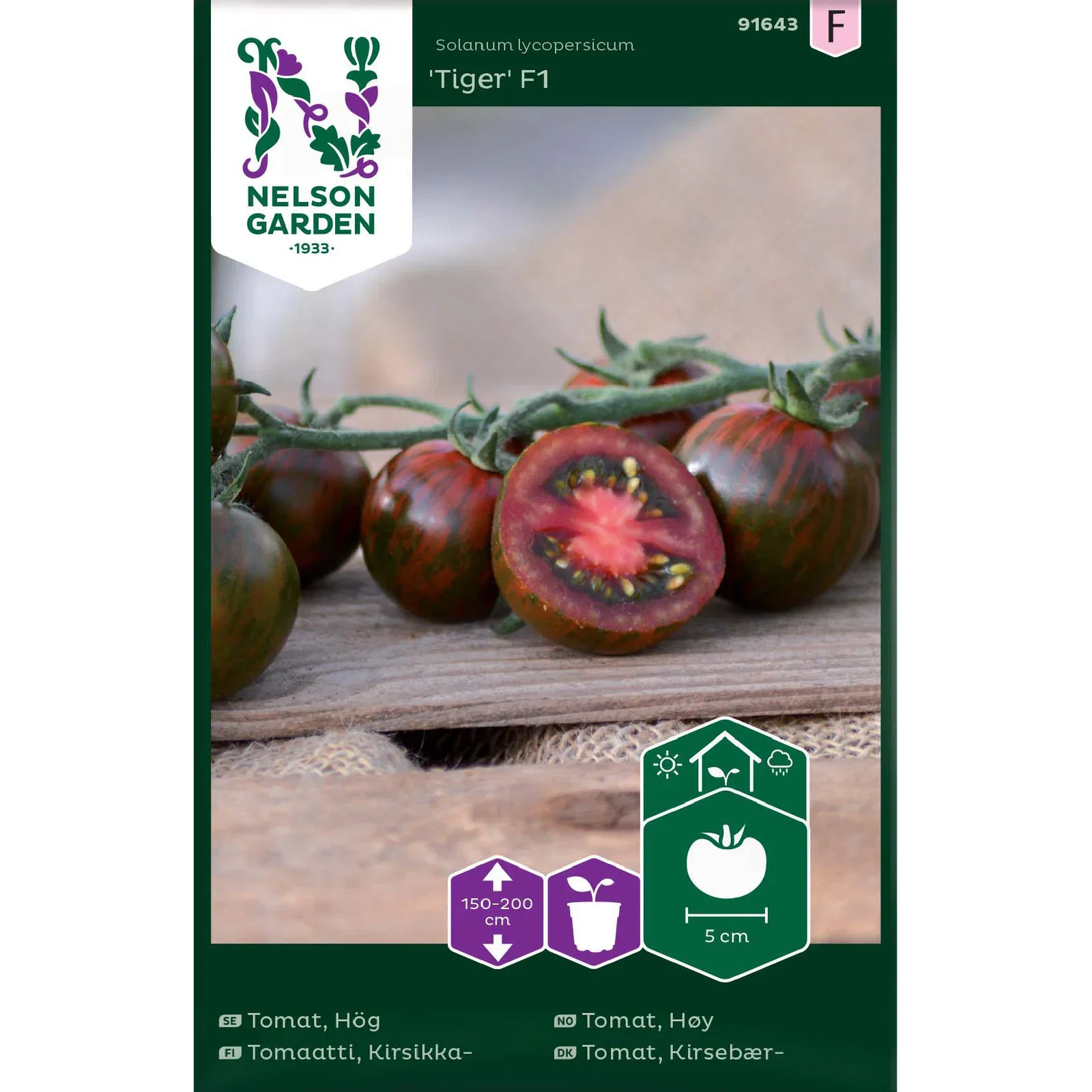 Solanum lycopersicum 'Tiger' Cherrytomat 'Tiger'