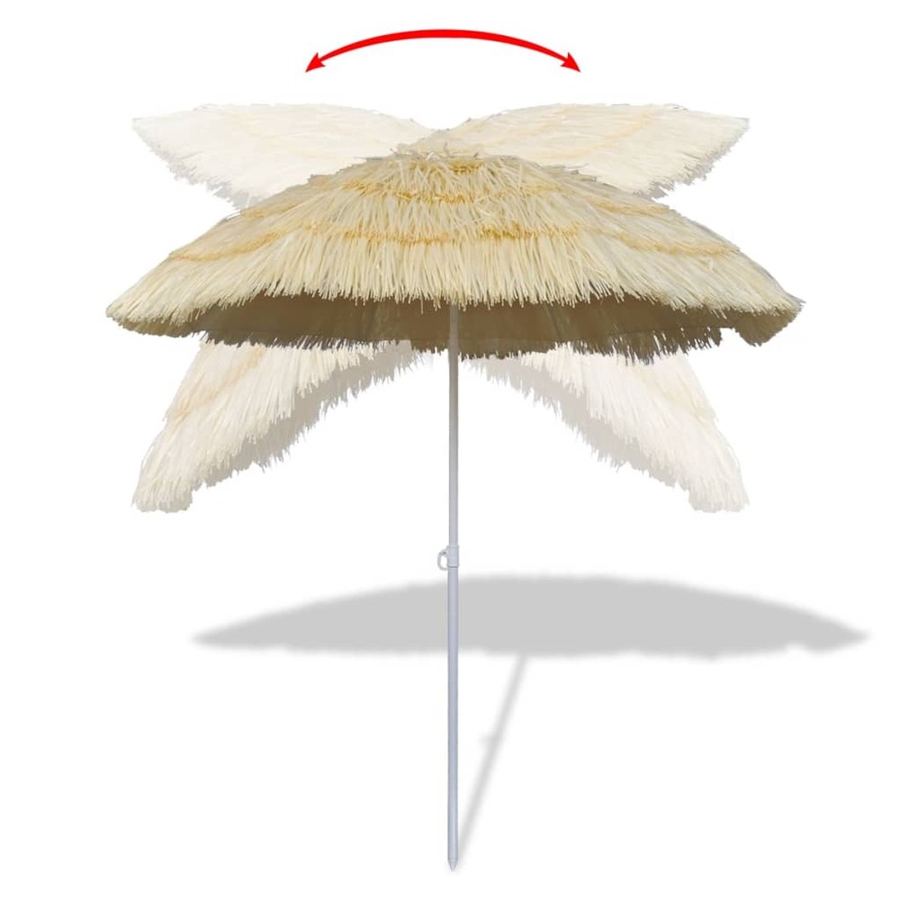 Parasol de plage inclinable armature en acier + couverture pp sable