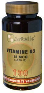 Artelle Vitamine D3 15 mcg 100 capsules