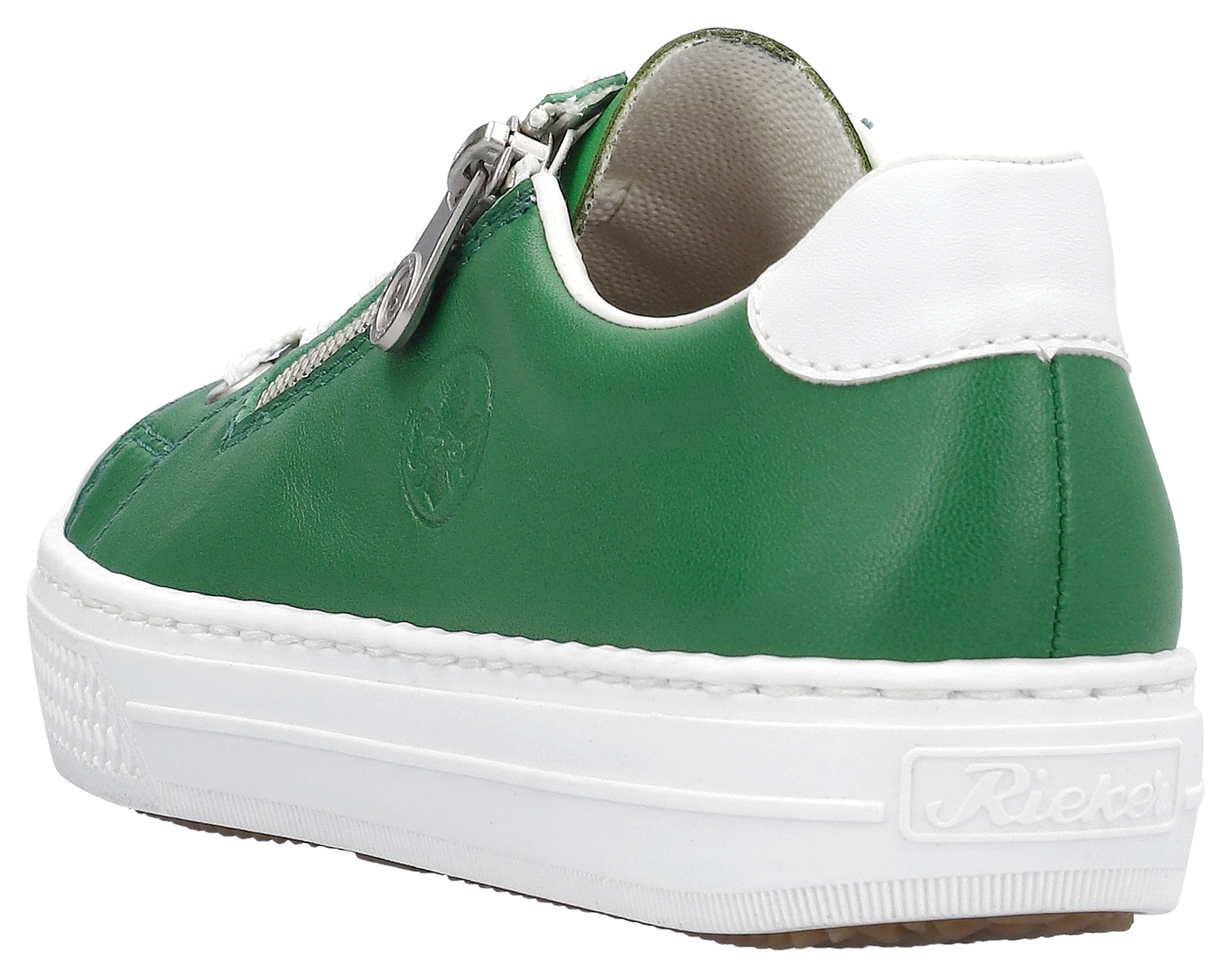 Rieker Plateausneaker  mit seitlichem Reissverschluss, Freizeitschuh, Halbschuh, Schnürschuh