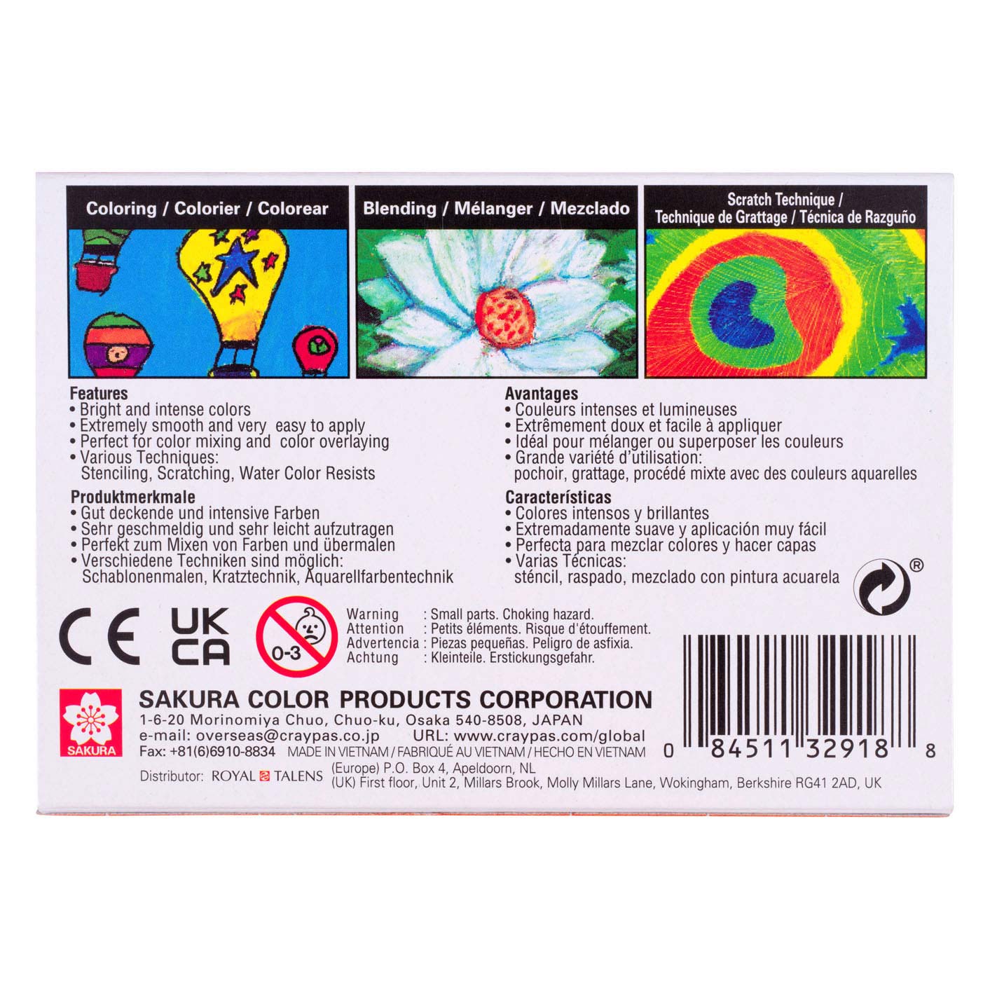 Sakura Cray-Pas Junior Artist Oliepastels Set, 12st.