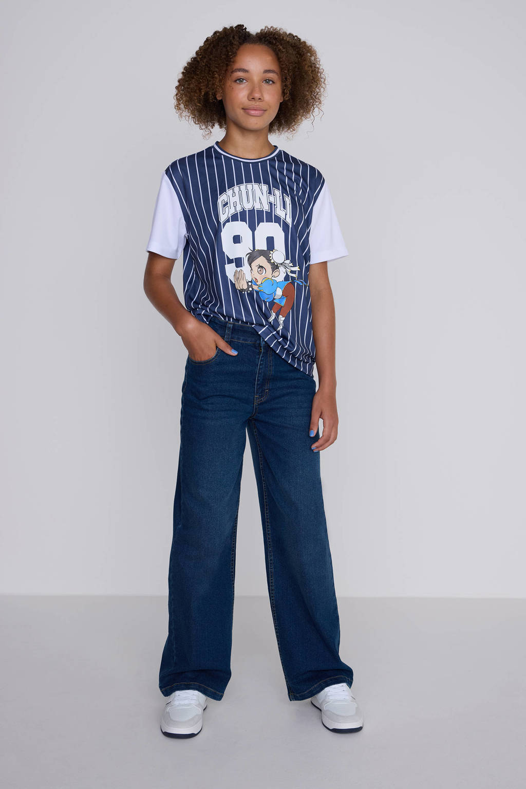 Coolcat Wide Leg Jeans Dominique Donker Blauw