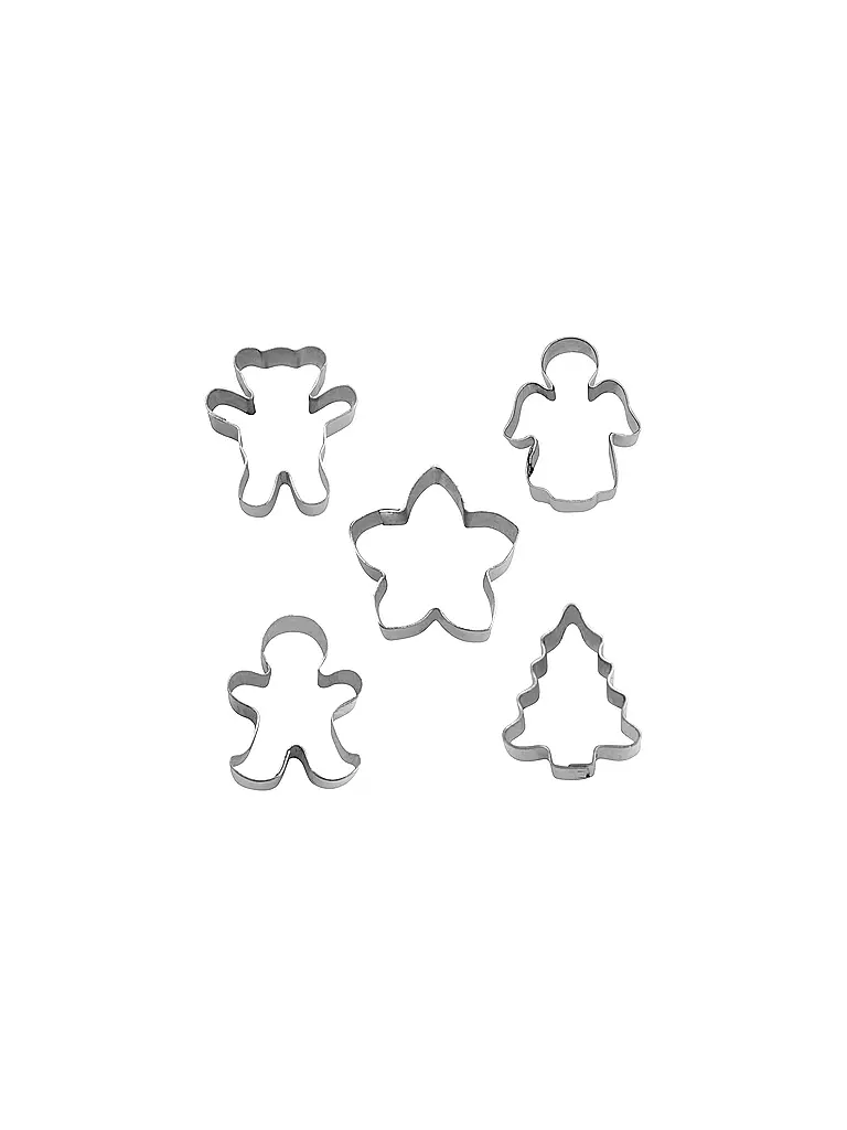 STAEDTER Ausstecher - Weihnachten - Mini - Set, 5-teilig silber