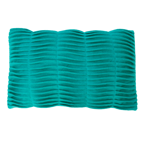 Kussen small wave tealblue wolvilt