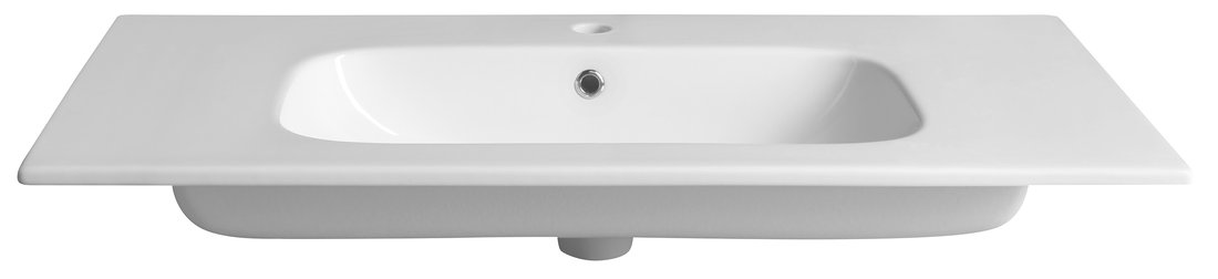 Sapho Piedra keramische wastafel met kraangat 101x46.5cm wit glans