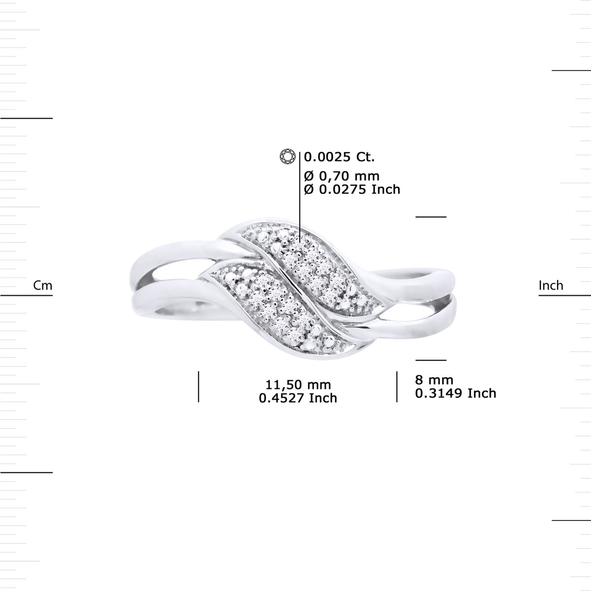 Alliance Diamants 0,020 Cts Or Blanc