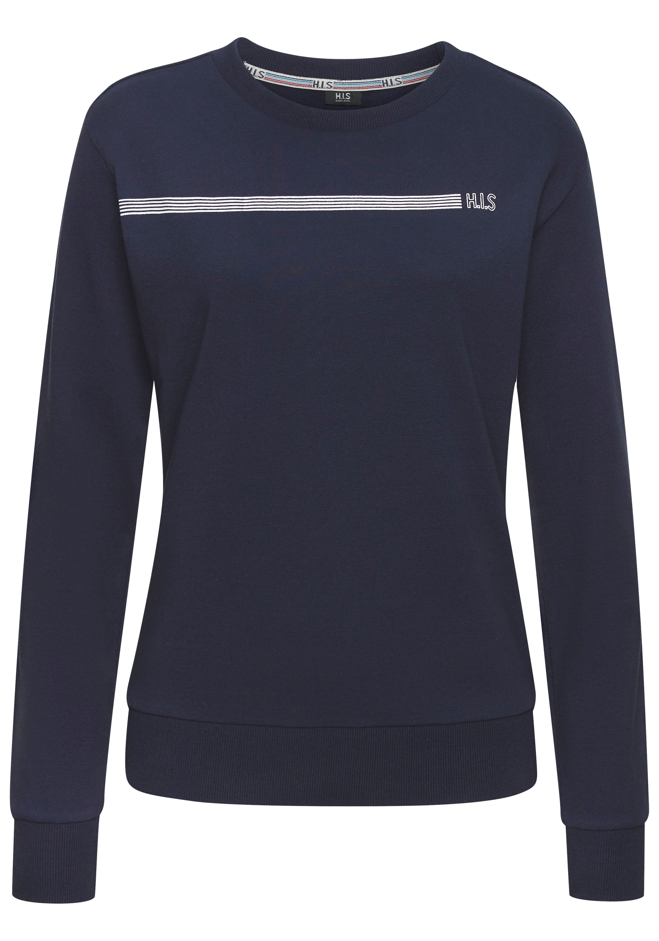 H.I.S Sweatshirt , Basic mit Logodruck, Loungewear
