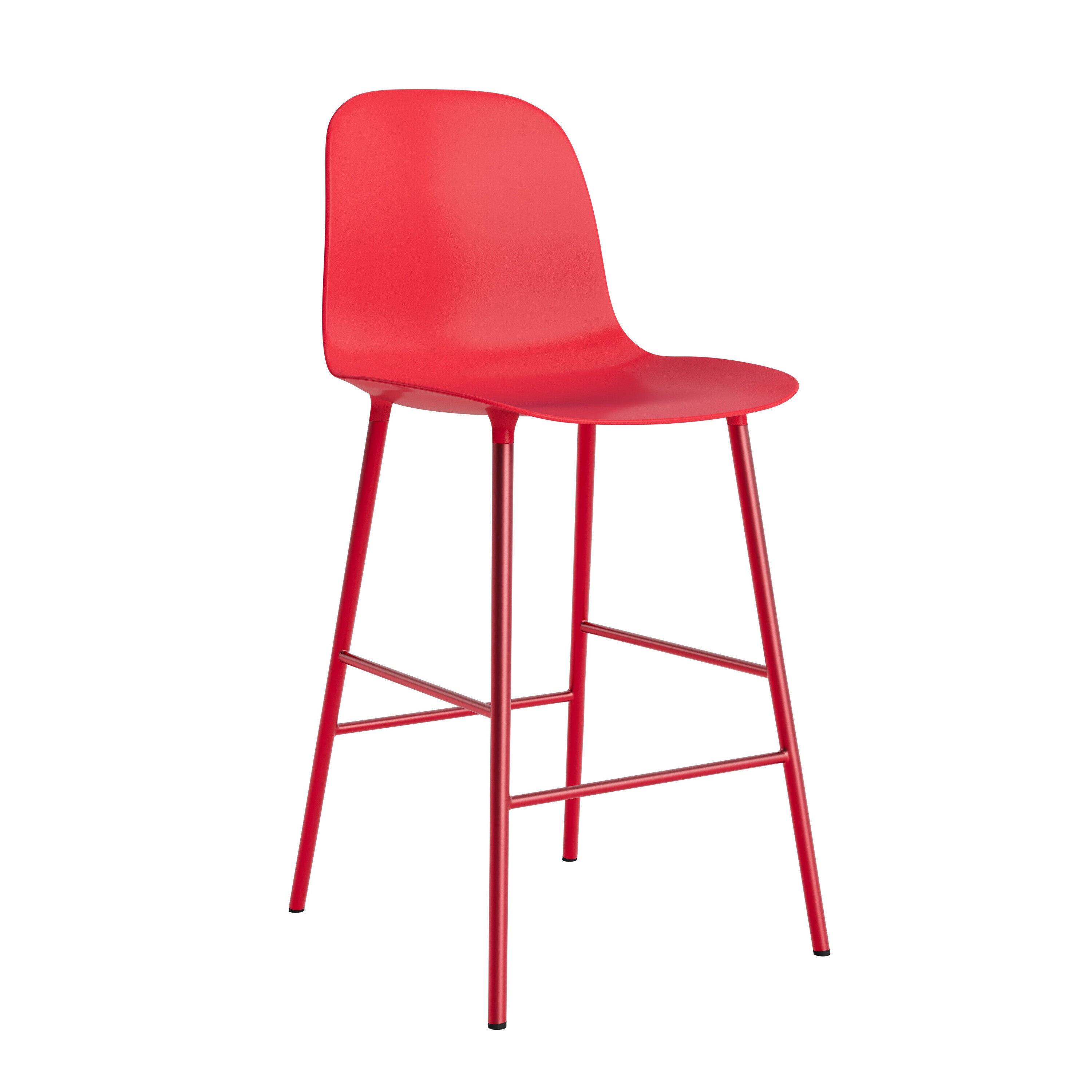 Normann Copenhagen Form Barkruk High 65 cm - Staal - Bright Red