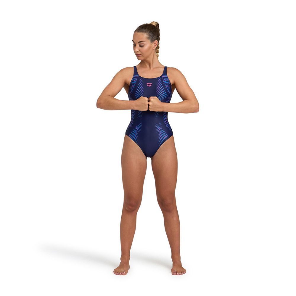Arena IMPRINT U BACK B - Maillot de bain 1 pièce Femme navy