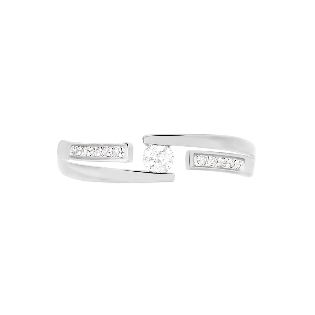 Bague Solitaire Elisa Or Blanc Diamant