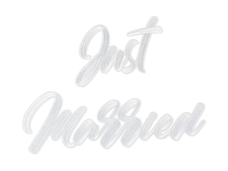 Strijk Embleem Just Married 30cm
