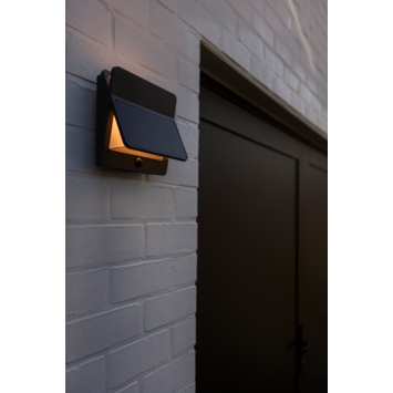 LUTEC wandlamp Aleta Solar antraciet 12,6W met bewegingssensor