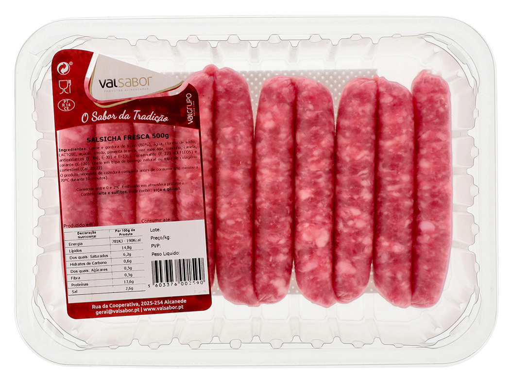 SALSICHA FRESCA CARNES PORTUGAL 500G