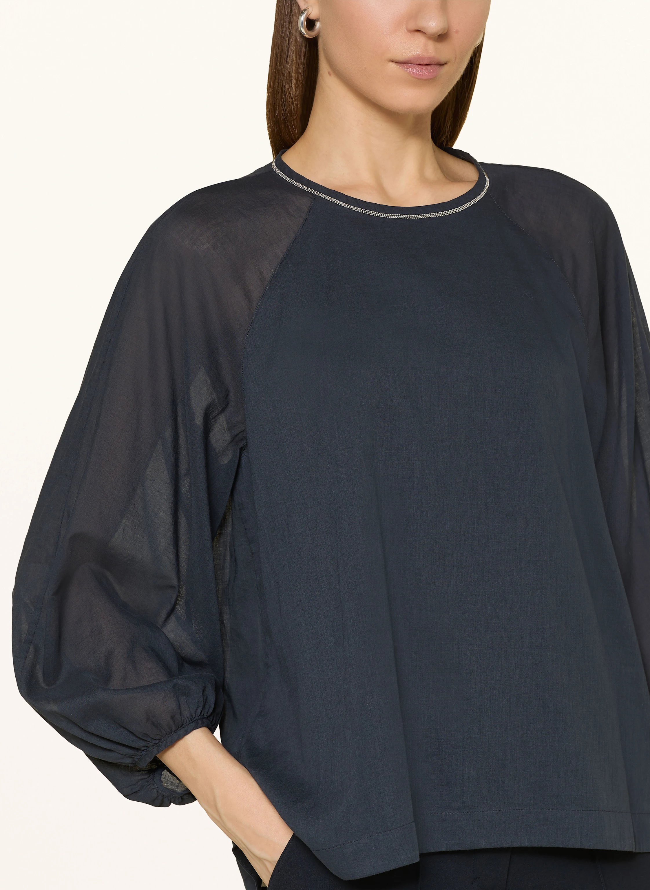 PESERICO Blusenshirt mit Schmucksteinen