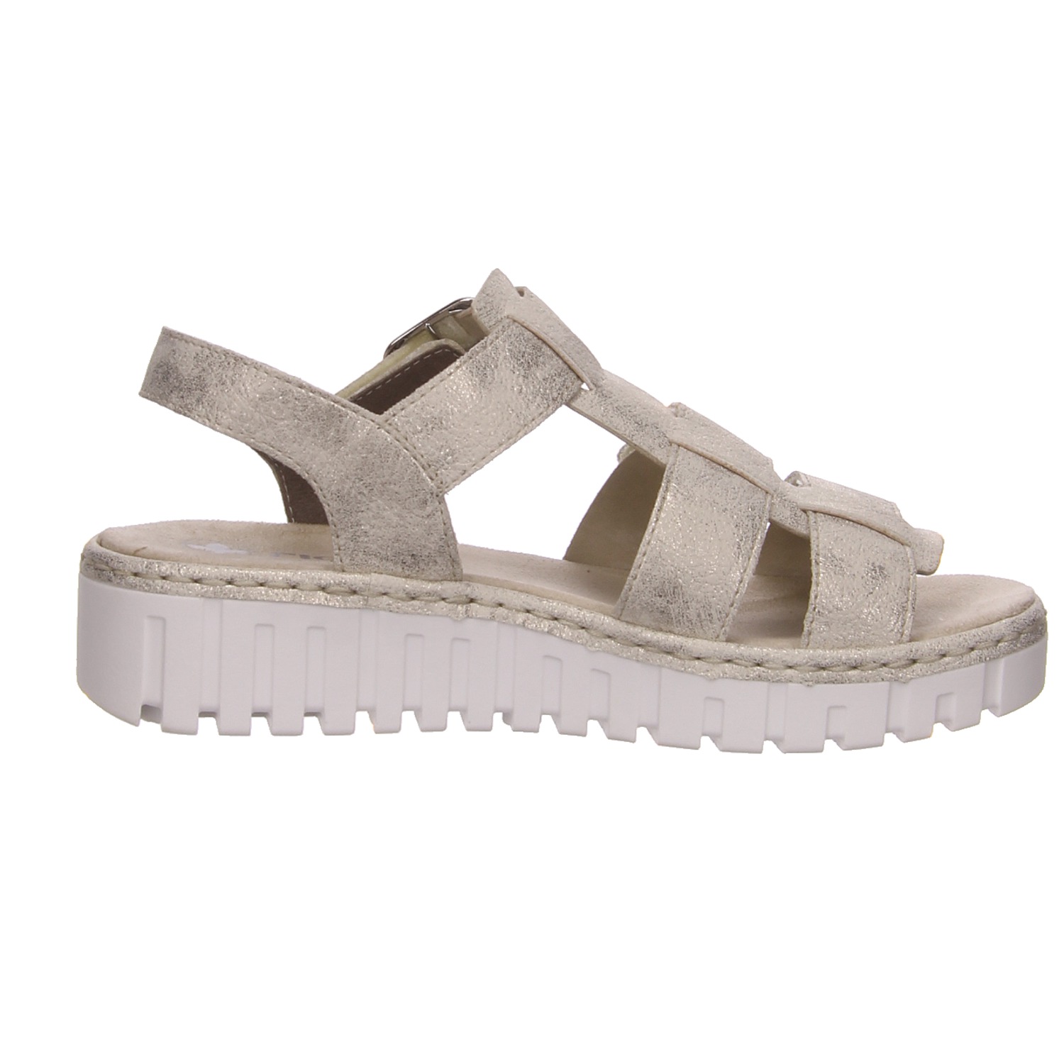 Rieker Sandale silber beige