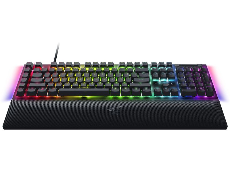 Razer Gaming-Tastatur BlackWidow V4 Gaming-Keyboard mit RGB-Beleuchtung und Handballenauflage