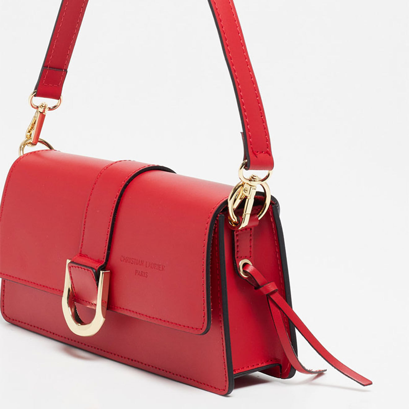 Christian Laurier Sac à main en Cuir Hazel rouge - 24.5x12.5x5 cm