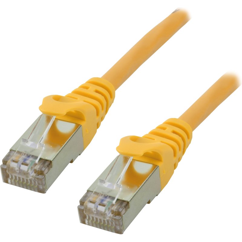 MCL 5m Cat6a F/UTP câble de réseau Jaune F/UTP (FTP)