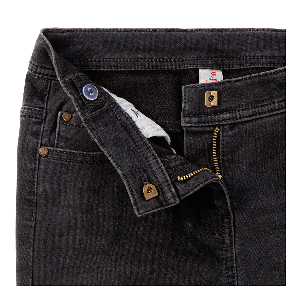 Topolino Mädchen Thermo-Jeans im Skinny-Stil dunkelgrau