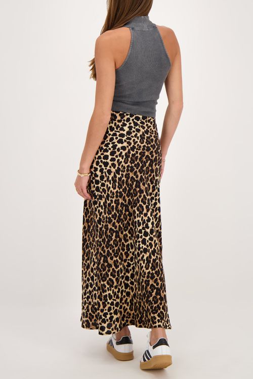 Panterprint midi skirt