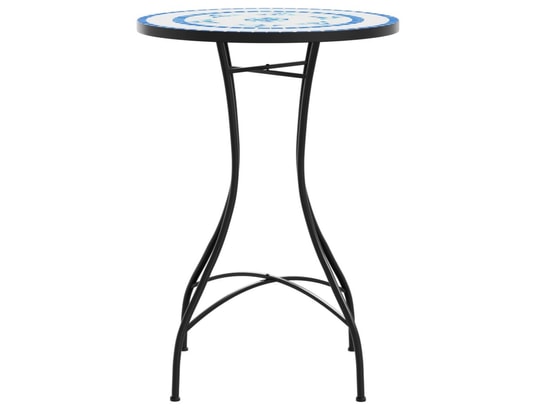 VIDAXL - Table de bistro mosaïque bleu et blanc ø50x70 cm céramique