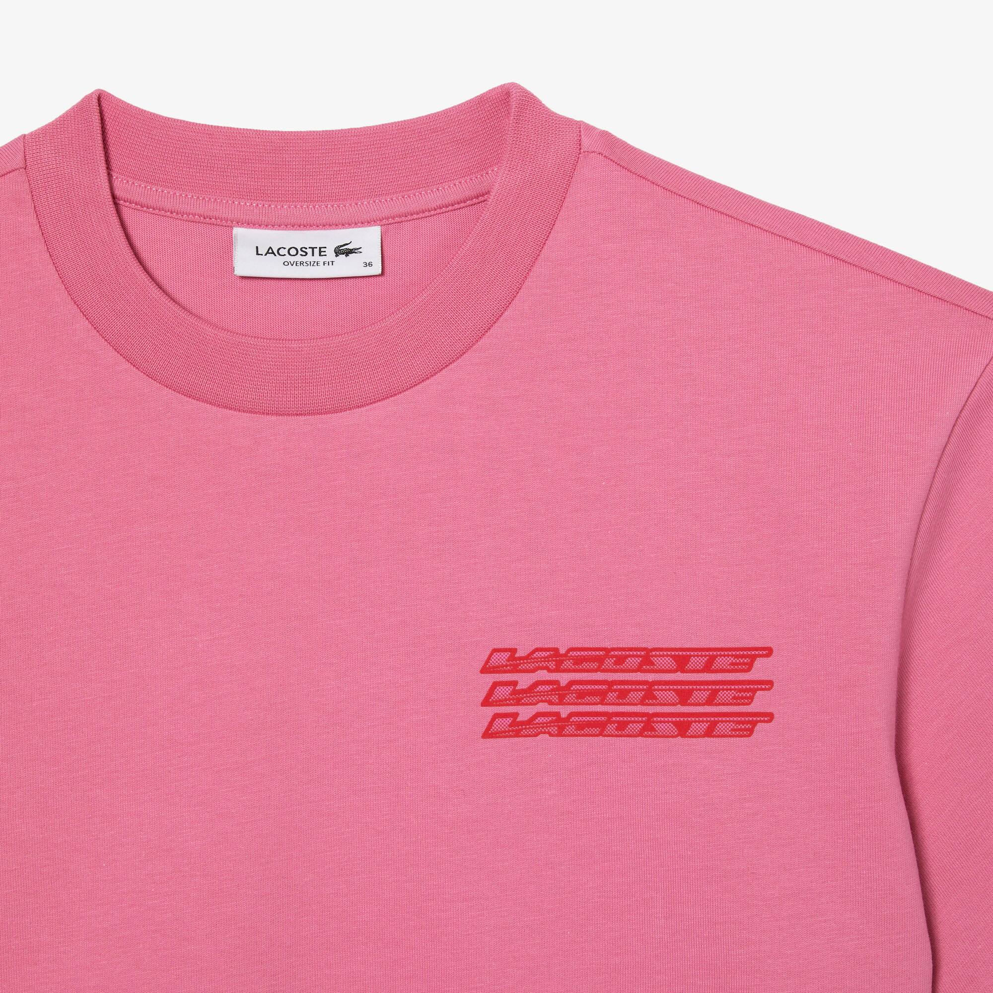 T-shirt femme Lacoste oversize fit en jersey de coton T-Shirts - Rose - Lacoste - Femme