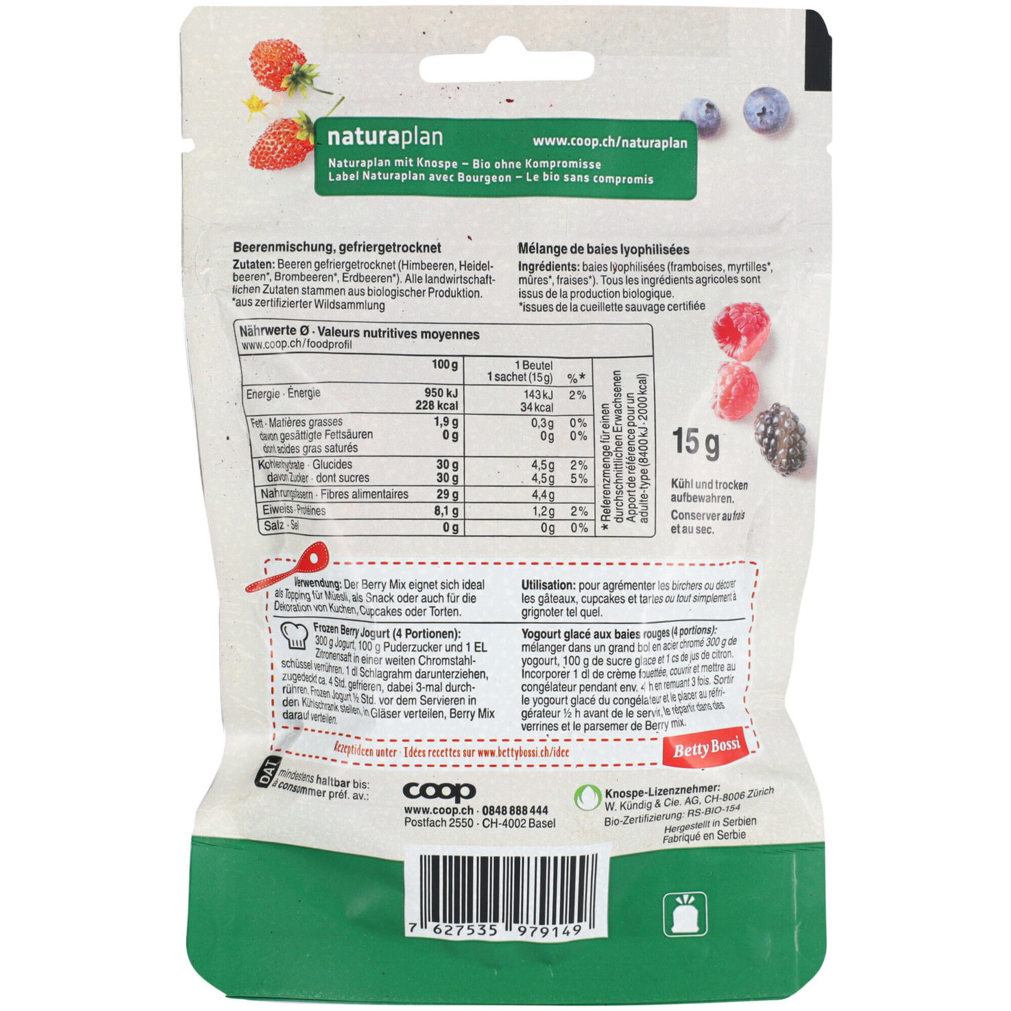 Naturaplan Bio Crunchy Berry Mix