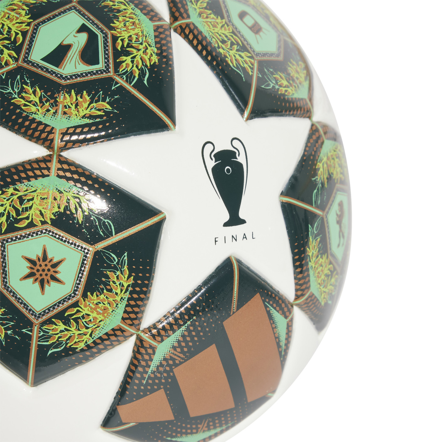 Adidas UEFA Champions League Mini Voetbal Maat 1 2024-2025 Groen Wit Brons