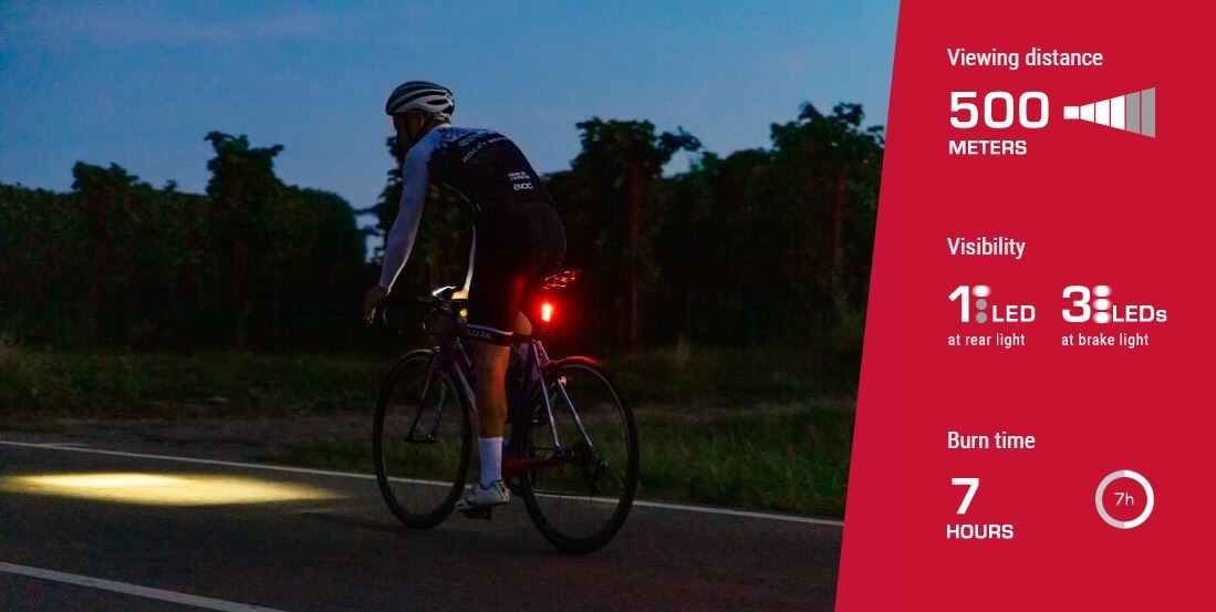 Sigma Rear Light Blaze Red<br>Baklys til sykkel med bremselys