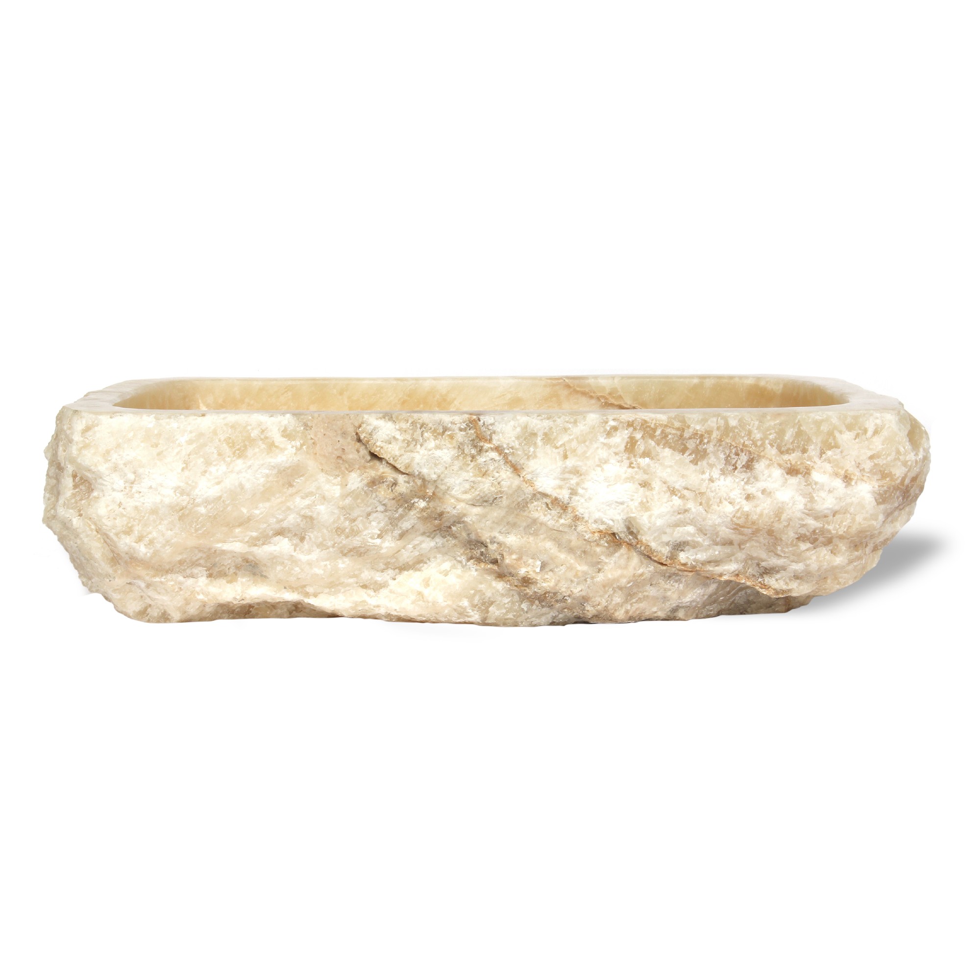 Onyxwaschbecken, stark variierend, min. T 40 cm, B 60 cm, H 15 cm von fischer's lagerhaus
