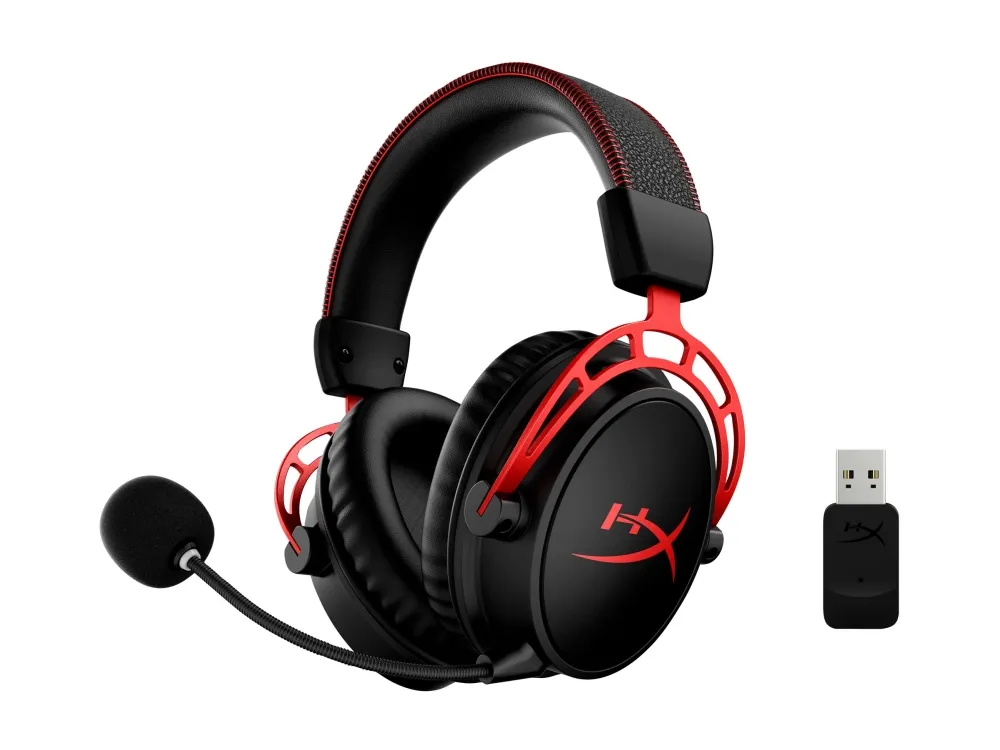 HyperX Cloud Alpha - Headset - cirkumaural - 2,4 GHz - trådløs - sort, rød - til Victus by HP Laptop 15, 16, Laptop 14, 15, 17, Pavilion x360 Laptop, Pro 290 G9 (4P5D4AA)