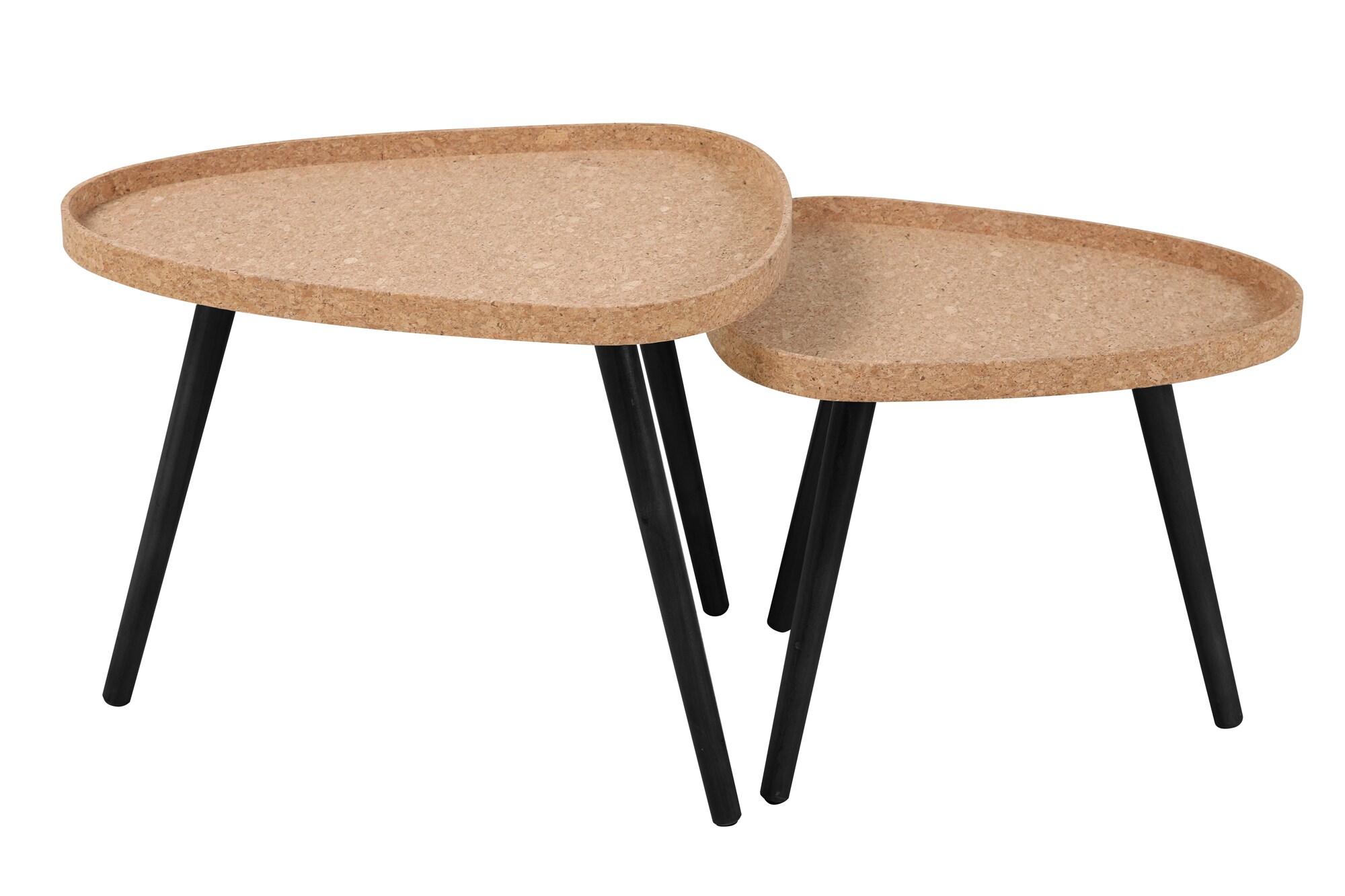 2er Set Beistelltisch Cork Couchtisch Wohnzimmertisch Sofatisch Kaffeetisch