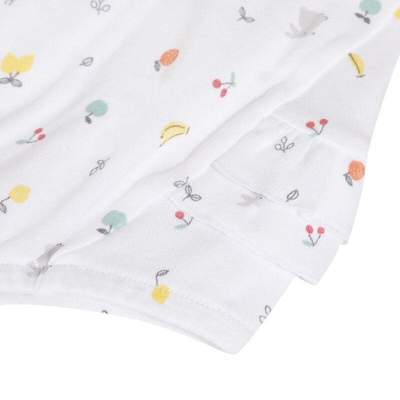 Combi courte coton blanc motifs fruits naissance Absorba Aucune nuance