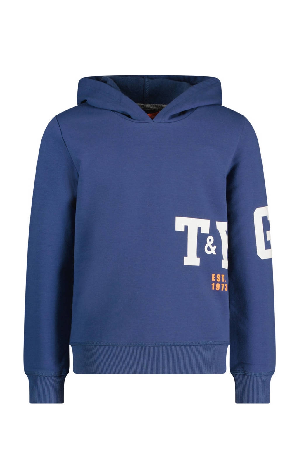 TYGO & vito hoodie Haven met logo jeansblauw