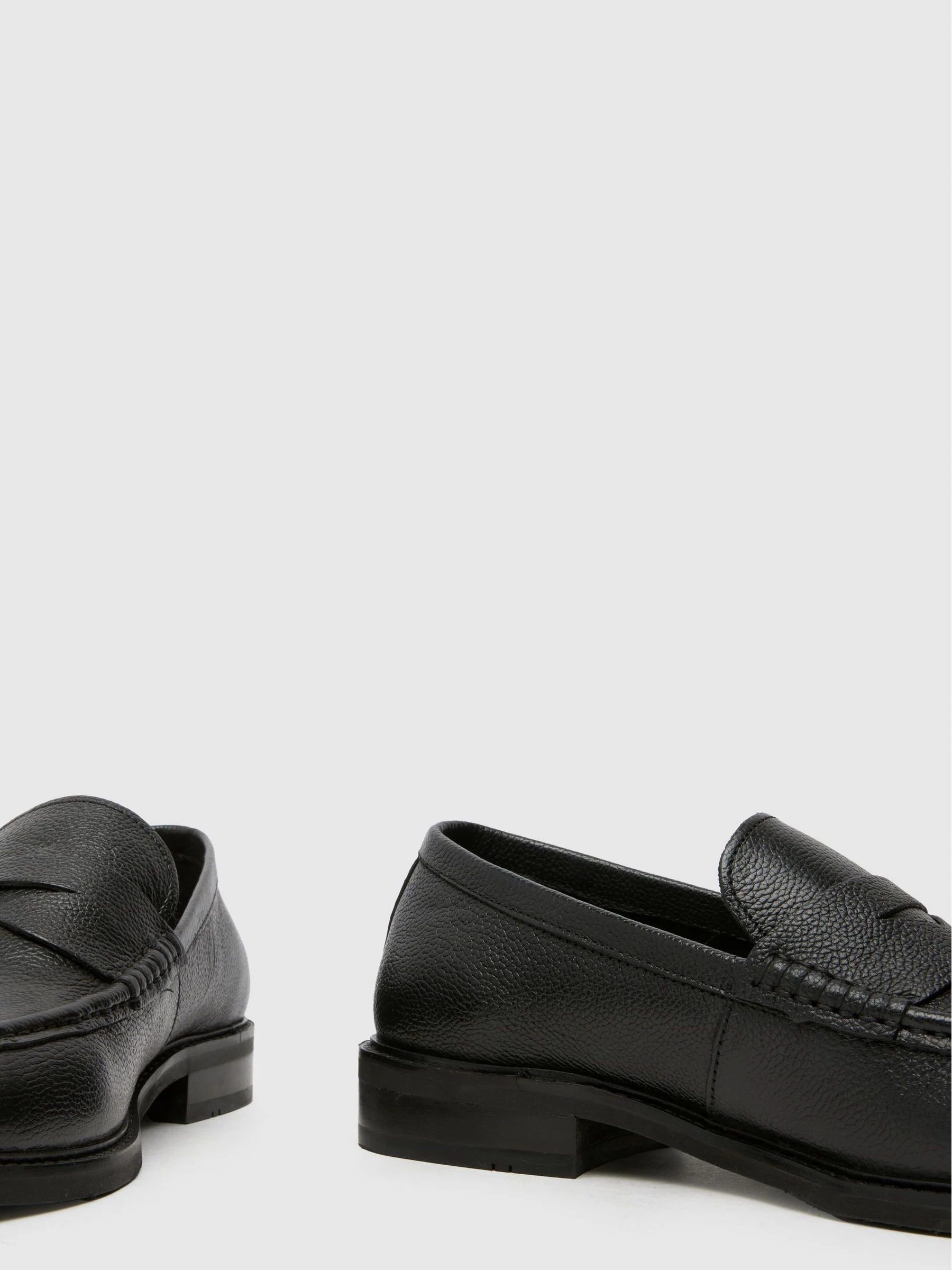 Zwart - Schuh Rhodes leren loafers