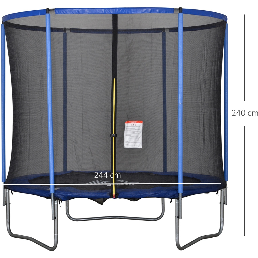 HOMCOM Trampolin mit Sicherheitsnetz blau, schwarz