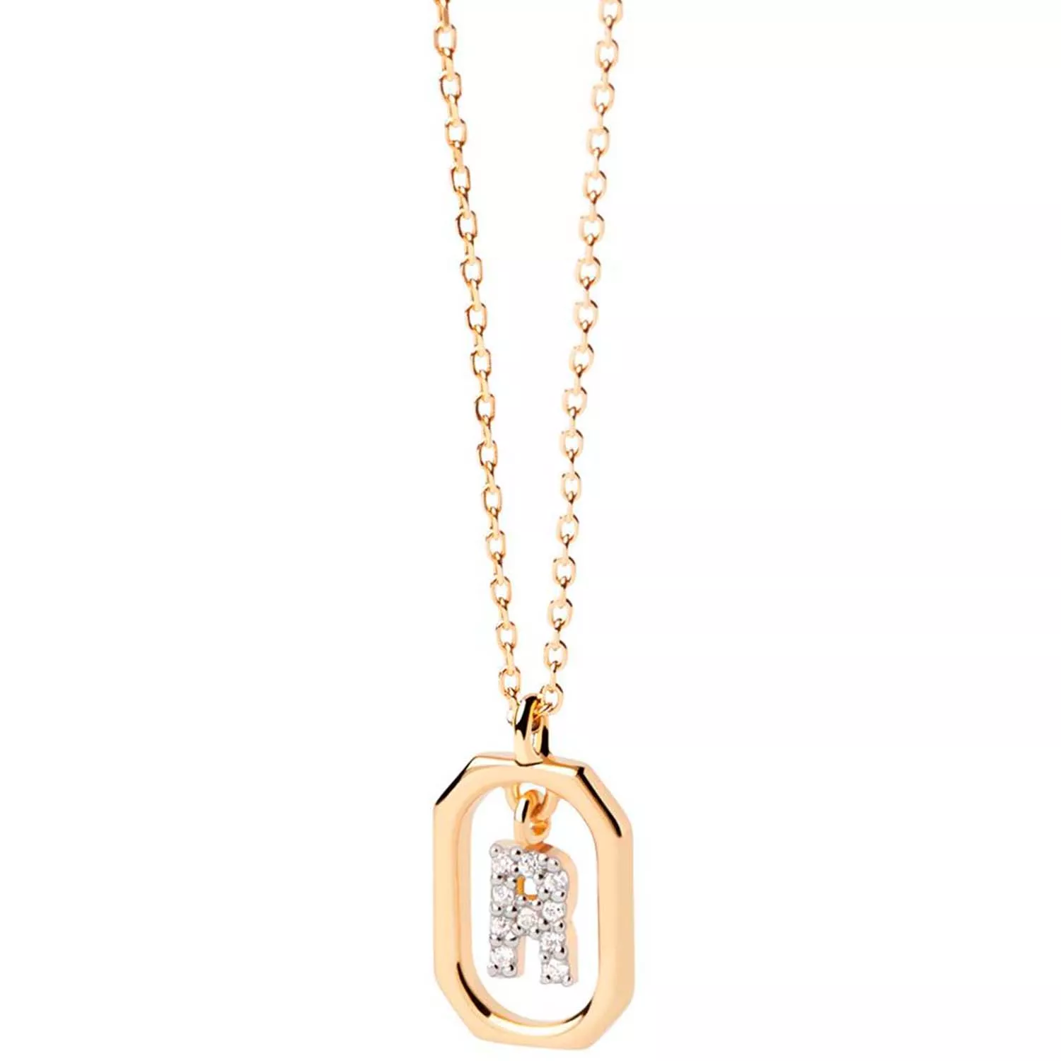 PDPAOLA Mini Letter Halskæde 18 kt. Forgyldt Sølv CO01-529-U