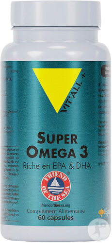 Vit'all+ Super Oméga3 1000mg Hautement Concentré 60 Capsules