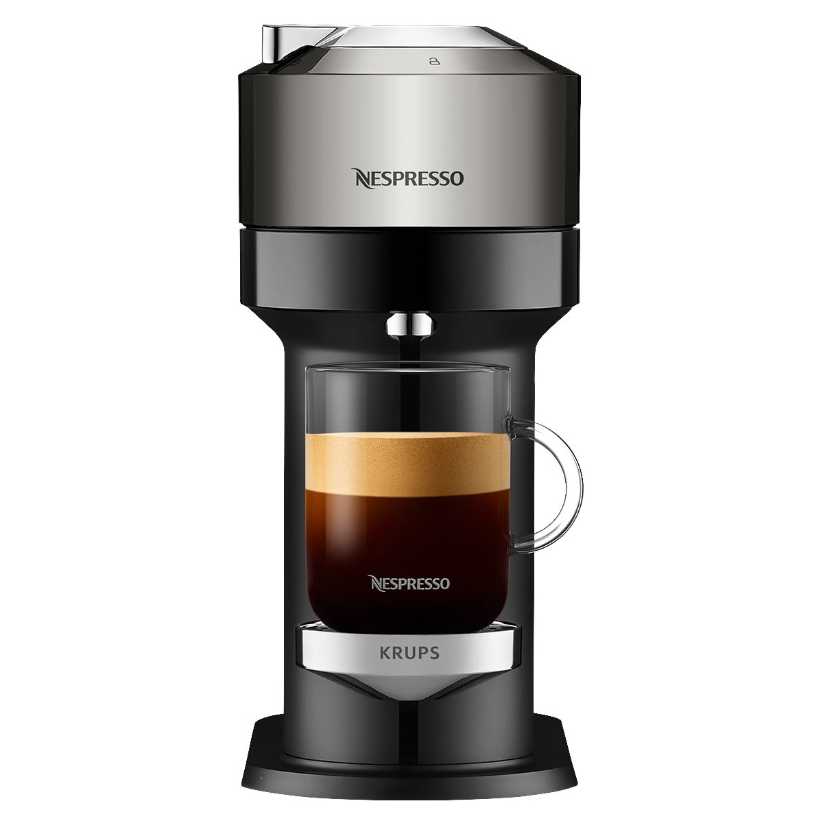 NESPRESSO® Vertuo Next kaffemaskin fra Krups, Mørk krom