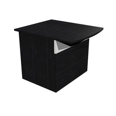 Banque d'accueil module assis MUSA - L80 cm - Frêne noir/blanc