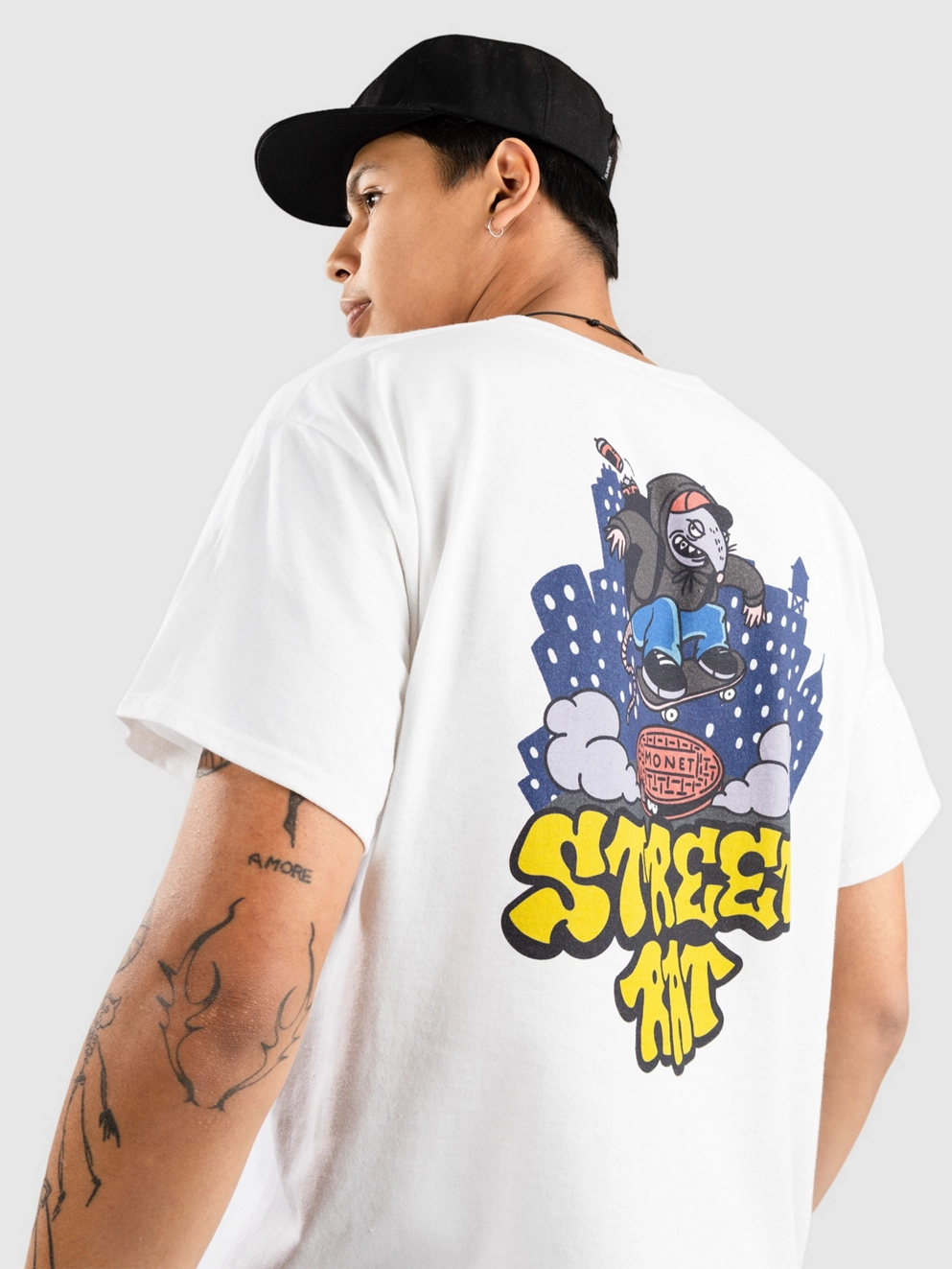 Monet Skateboards Street Rat T-Shirt white