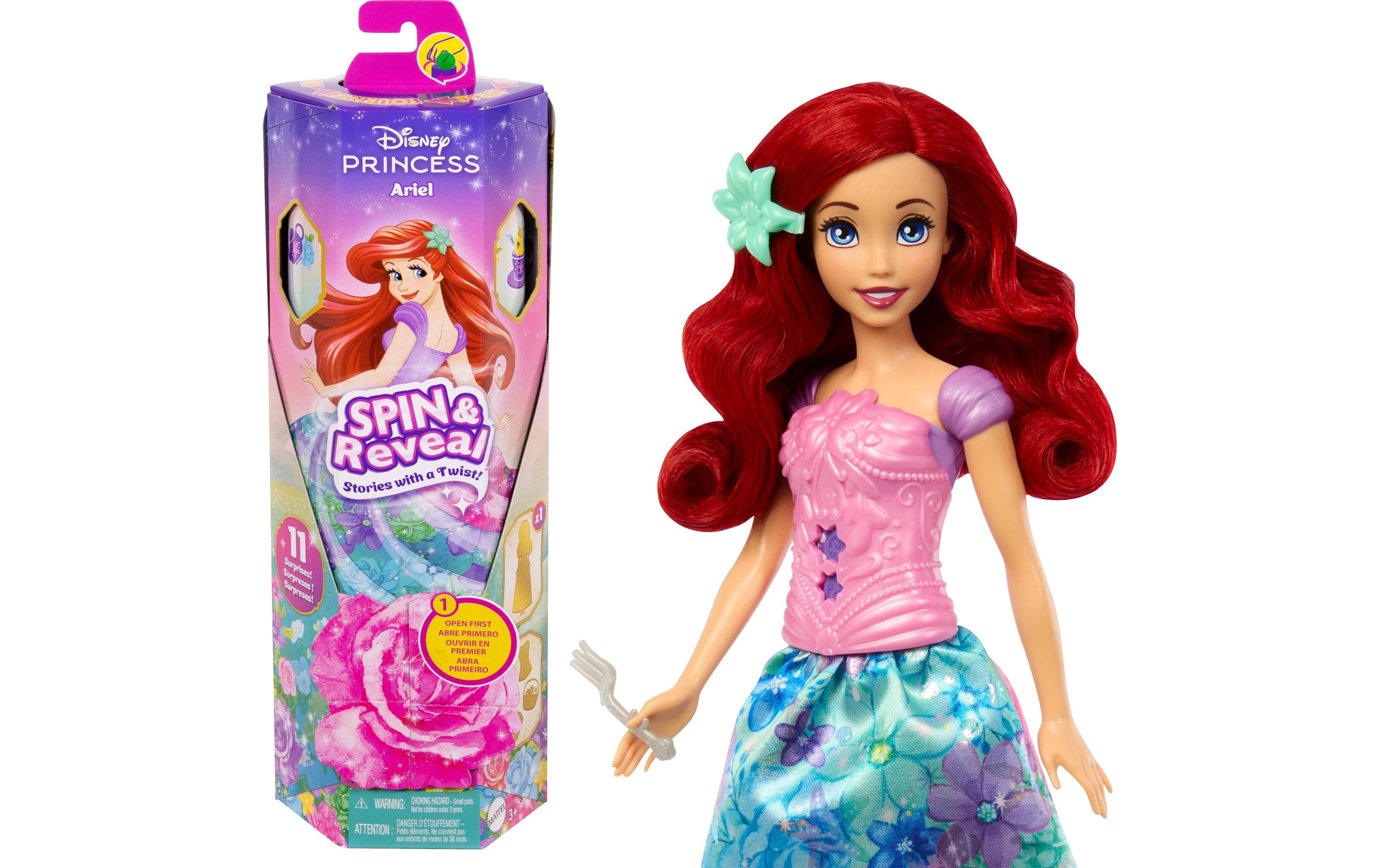 Puppe Disney Prinzessin Spin & Reveal ArielArielle-Modepuppe mit Accessoires