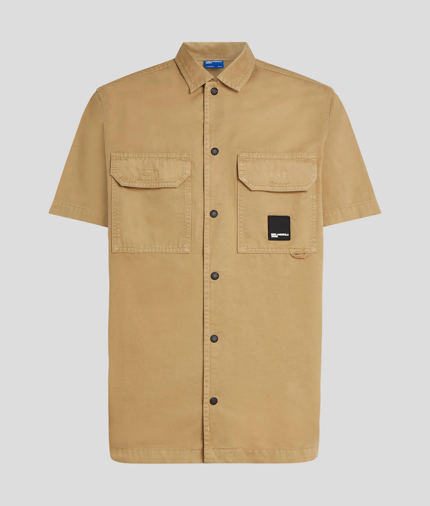 CHEMISE À BOUTONS À MANCHES COURTES - Bleu maïs