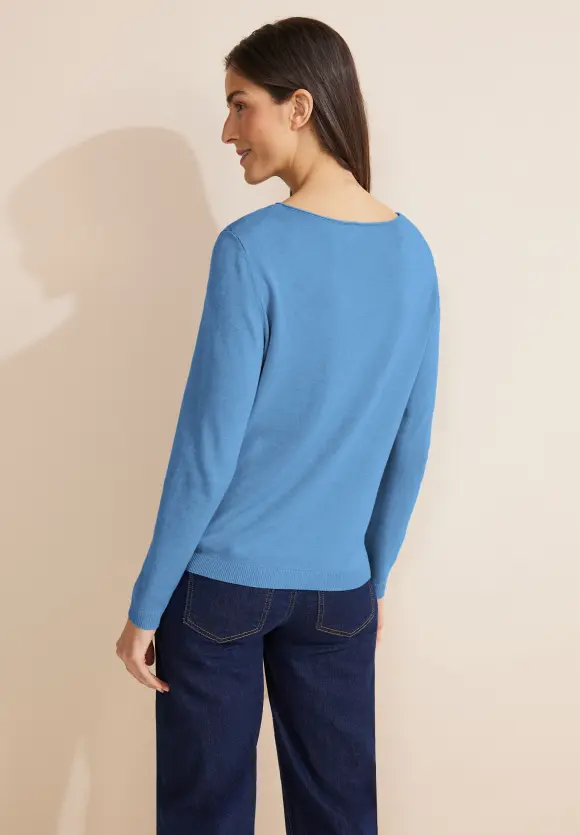 Basic Pullover - light spring blue melange