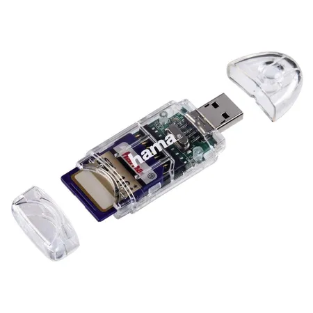 Hama USB 2.0 Kartenleser 8in1, transparent